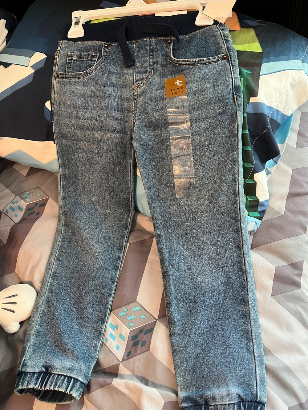 True Craft Boys' Blue Denim Jeans with Elastic Ankles